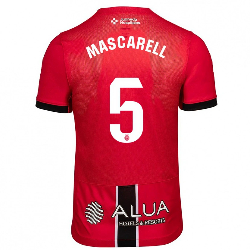 Danxen Mujer Camiseta Omar Mascarell #5 Rojo Negro 1ª Equipación 2025/26 La Camisa México