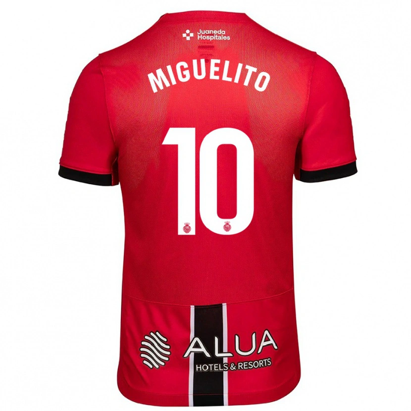Danxen Mujer Camiseta Miguelito #10 Rojo Negro 1ª Equipación 2025/26 La Camisa México