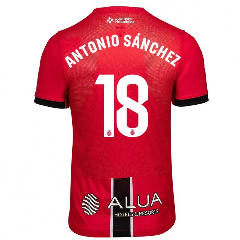 Danxen Mujer Camiseta Antonio Sánchez #18 Rojo Negro 1ª Equipación 2025/26 La Camisa México