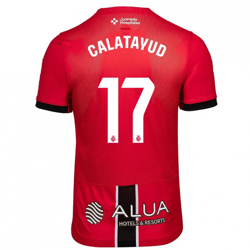 Danxen Mujer Camiseta Miguel Calatayud #17 Rojo Negro 1ª Equipación 2025/26 La Camisa México
