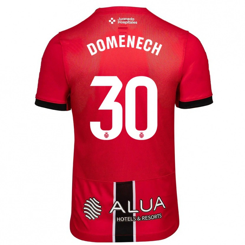 Danxen Mujer Camiseta Marc Domènech #30 Rojo Negro 1ª Equipación 2025/26 La Camisa México