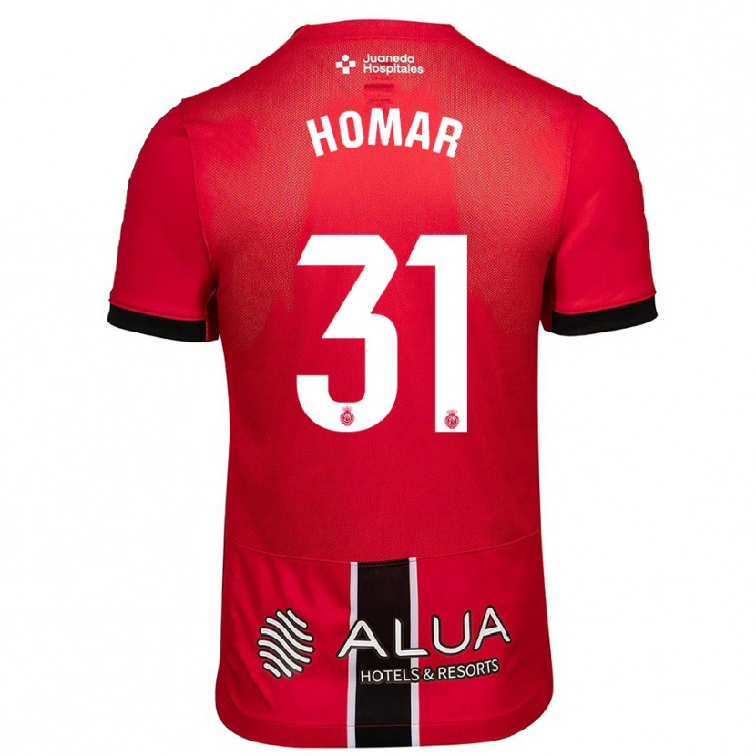 Danxen Mujer Camiseta Gaspar Homar #31 Rojo Negro 1ª Equipación 2025/26 La Camisa México