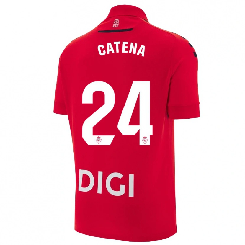 Danxen Mujer Camiseta Alejandro Catena #24 Rojo Negro 1ª Equipación 2025/26 La Camisa México