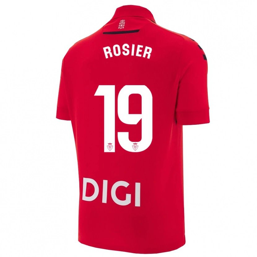 Danxen Mujer Camiseta Valentin Rosier #19 Rojo Negro 1ª Equipación 2025/26 La Camisa México