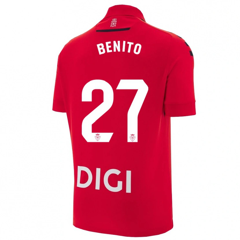 Danxen Mujer Camiseta Iker Benito #27 Rojo Negro 1ª Equipación 2025/26 La Camisa México