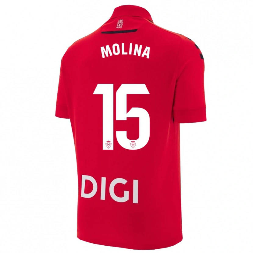 Danxen Mujer Camiseta Guillem Molina #15 Rojo Negro 1ª Equipación 2025/26 La Camisa México