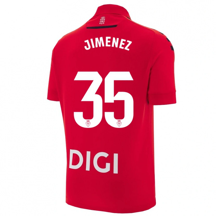 Danxen Mujer Camiseta Álex Jimenez #35 Rojo Negro 1ª Equipación 2025/26 La Camisa México