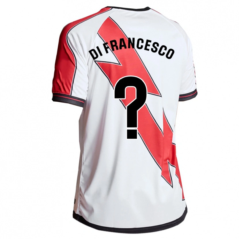 Danxen Mujer Camiseta Daniel Di Francesco #0 Blanco Rojo 1ª Equipación 2025/26 La Camisa México
