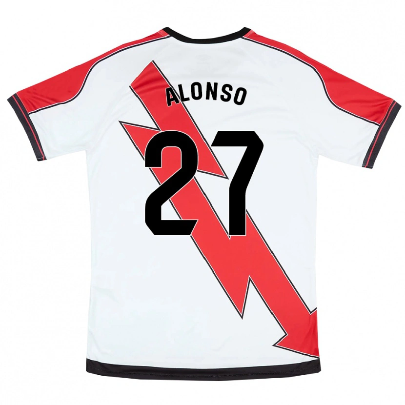 Danxen Mujer Camiseta Iván Alonso #27 Blanco Rojo 1ª Equipación 2025/26 La Camisa México