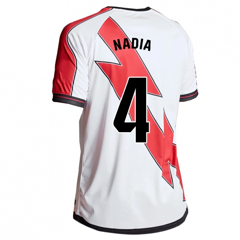 Danxen Mujer Camiseta Nadia Dopico Díaz #4 Blanco Rojo 1ª Equipación 2025/26 La Camisa México