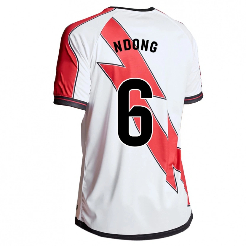 Danxen Mujer Camiseta Whissy Ndong #6 Blanco Rojo 1ª Equipación 2025/26 La Camisa México