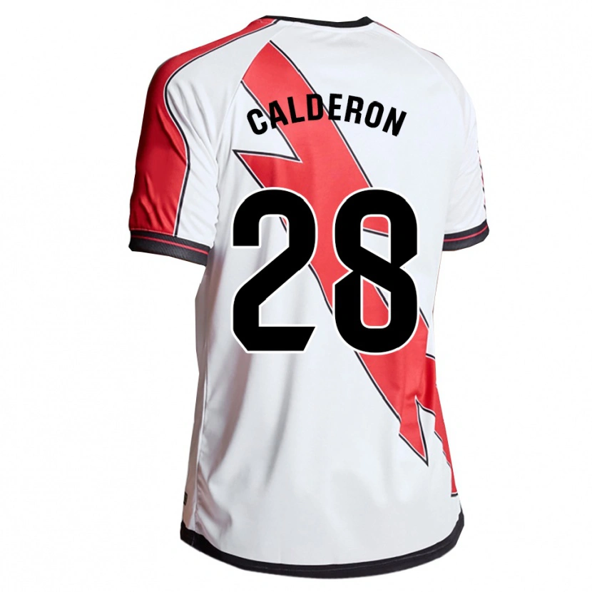 Danxen Mujer Camiseta Esther Calderón #28 Blanco Rojo 1ª Equipación 2025/26 La Camisa México