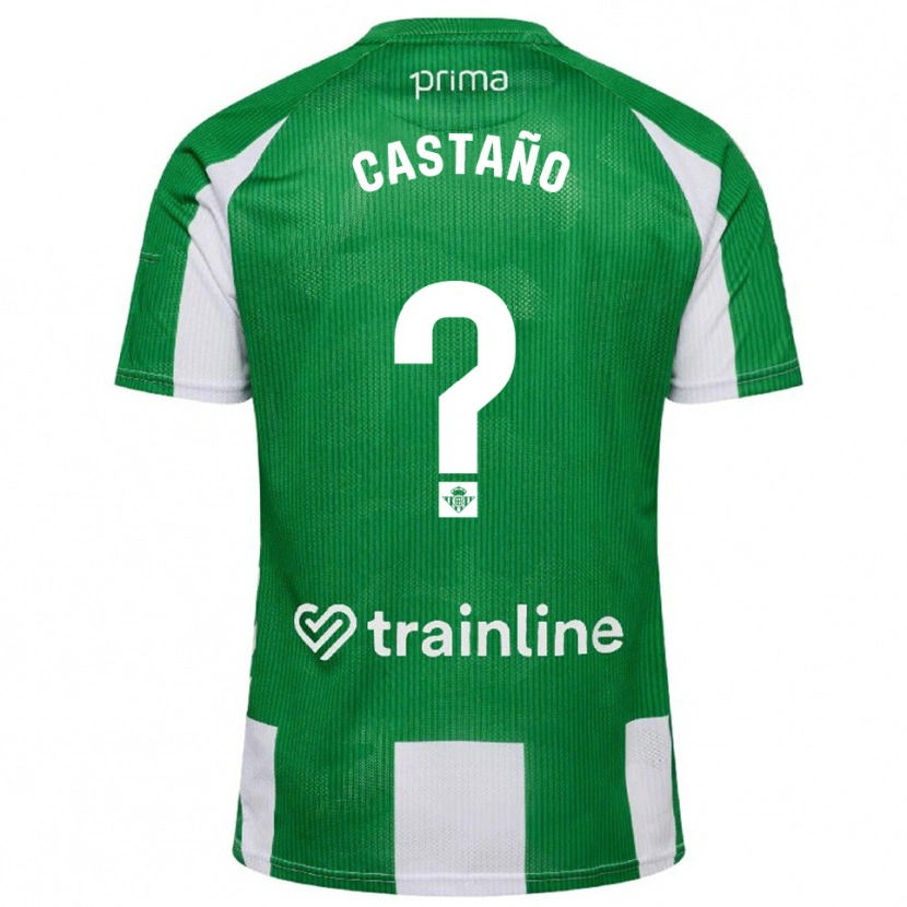 Danxen Mujer Camiseta Jesús Castaño #0 Verde Blanco 1ª Equipación 2025/26 La Camisa México
