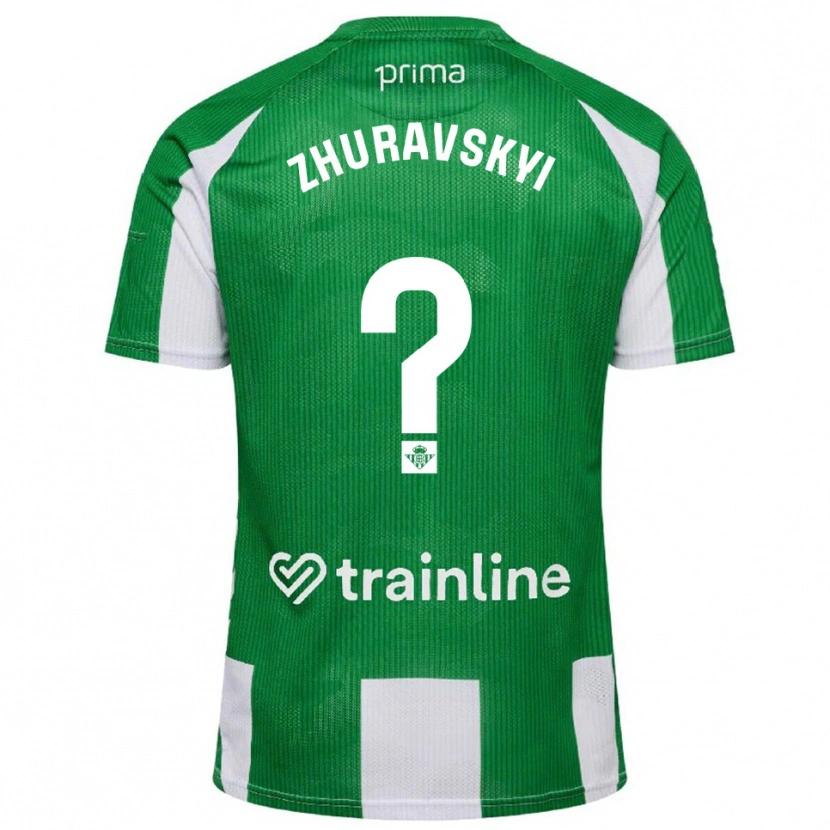 Danxen Mujer Camiseta Yan Zhuravskyi #0 Verde Blanco 1ª Equipación 2025/26 La Camisa México