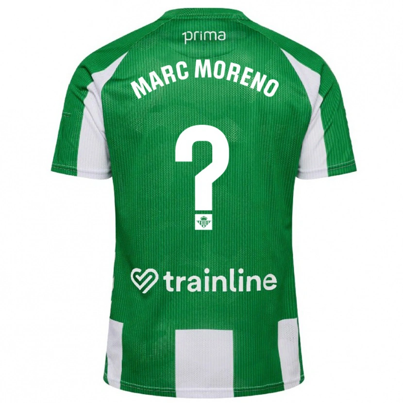 Danxen Mujer Camiseta Marc Moreno #0 Verde Blanco 1ª Equipación 2025/26 La Camisa México