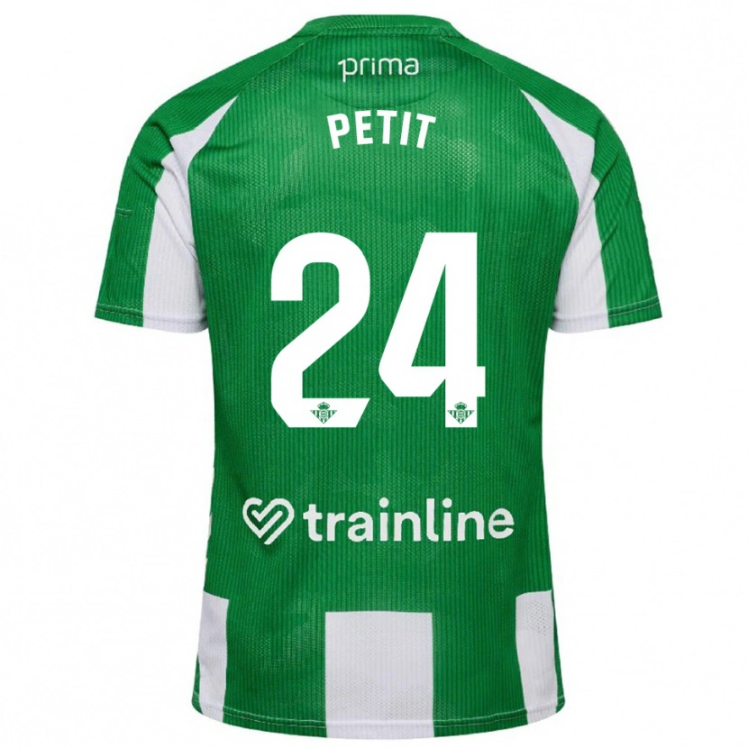 Danxen Mujer Camiseta Gonzalo Petit #24 Verde Blanco 1ª Equipación 2025/26 La Camisa México