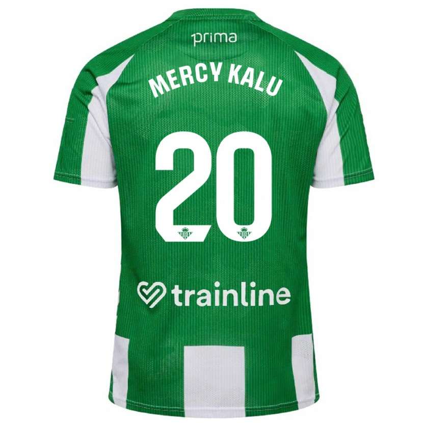 Danxen Mujer Camiseta Chinyere Mercy Kalu #20 Verde Blanco 1ª Equipación 2025/26 La Camisa México