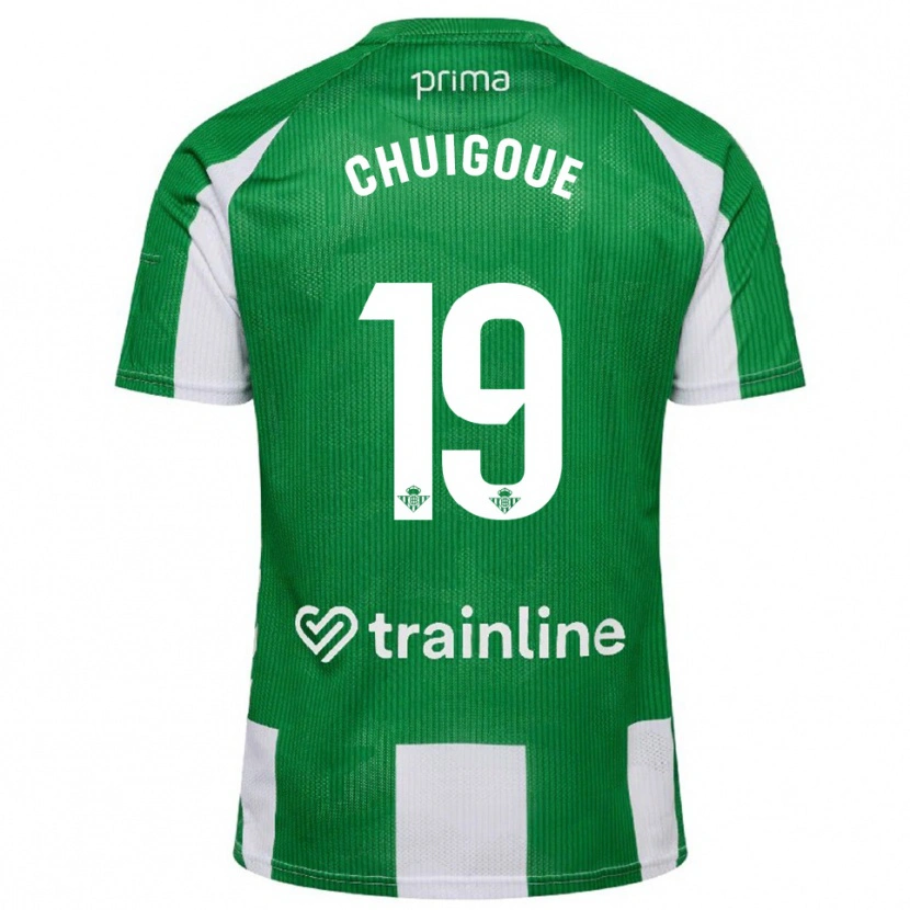 Danxen Mujer Camiseta Dorine Chuigoué #19 Verde Blanco 1ª Equipación 2025/26 La Camisa México