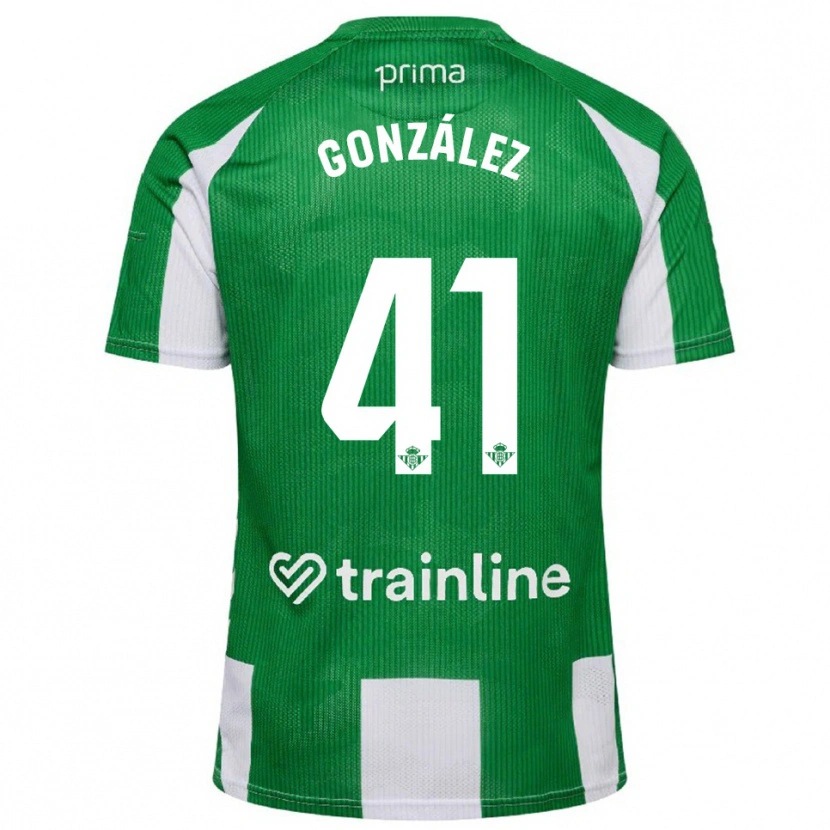 Danxen Mujer Camiseta Manu González #41 Verde Blanco 1ª Equipación 2025/26 La Camisa México