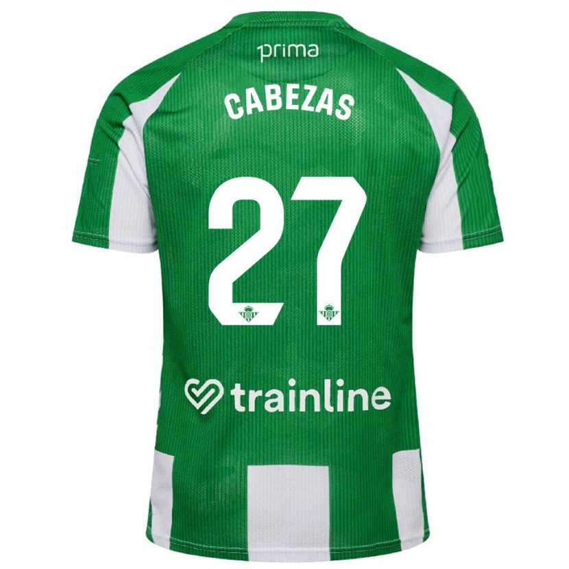 Danxen Mujer Camiseta Ángela Cabezas #27 Verde Blanco 1ª Equipación 2025/26 La Camisa México