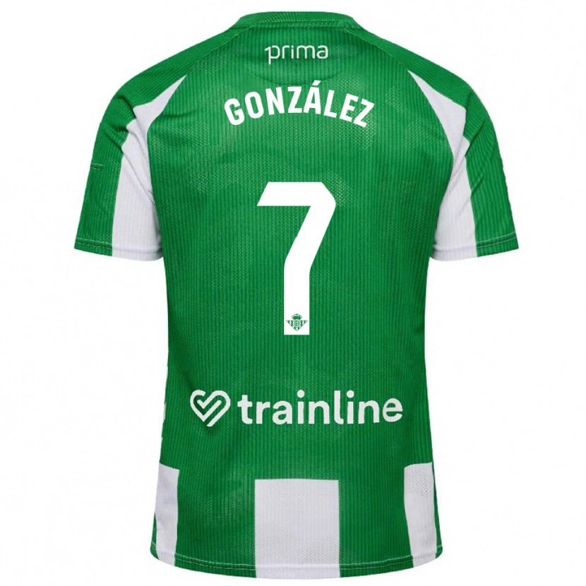 Danxen Mujer Camiseta Antonio González #7 Verde Blanco 1ª Equipación 2025/26 La Camisa México