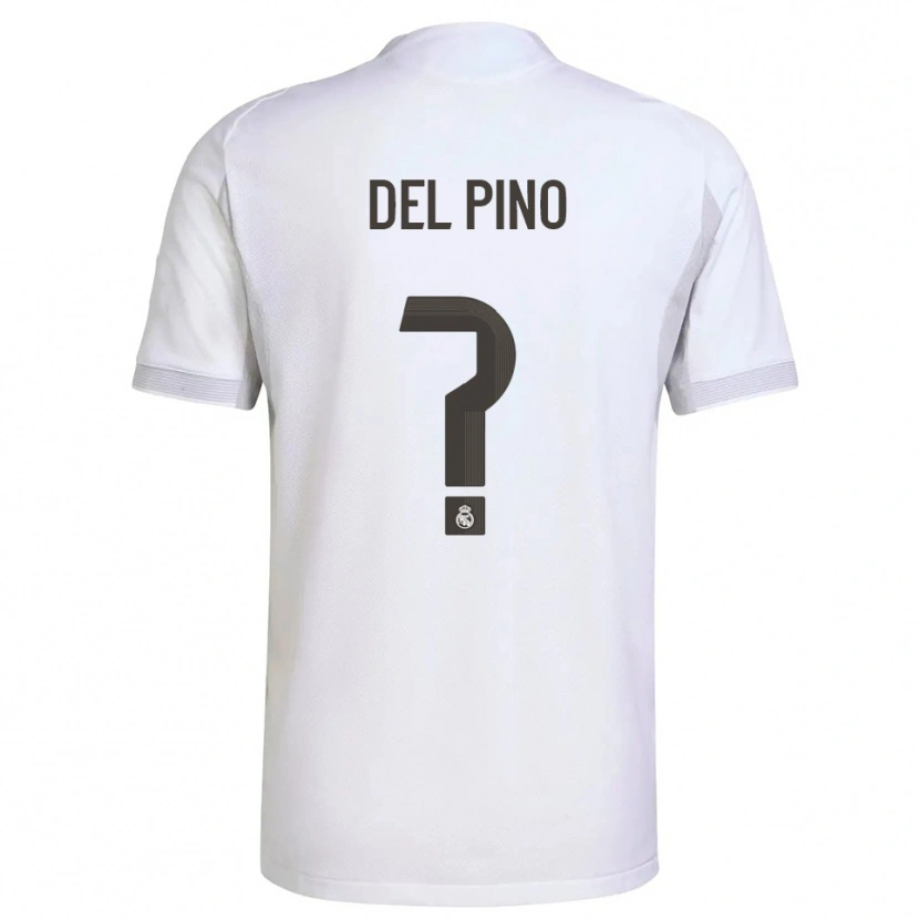 Danxen Mujer Camiseta Santiago Del Pino #0 Blanco Amarillo 1ª Equipación 2025/26 La Camisa México