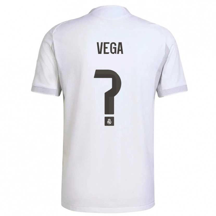 Danxen Mujer Camiseta Álvaro Vega #0 Blanco Amarillo 1ª Equipación 2025/26 La Camisa México