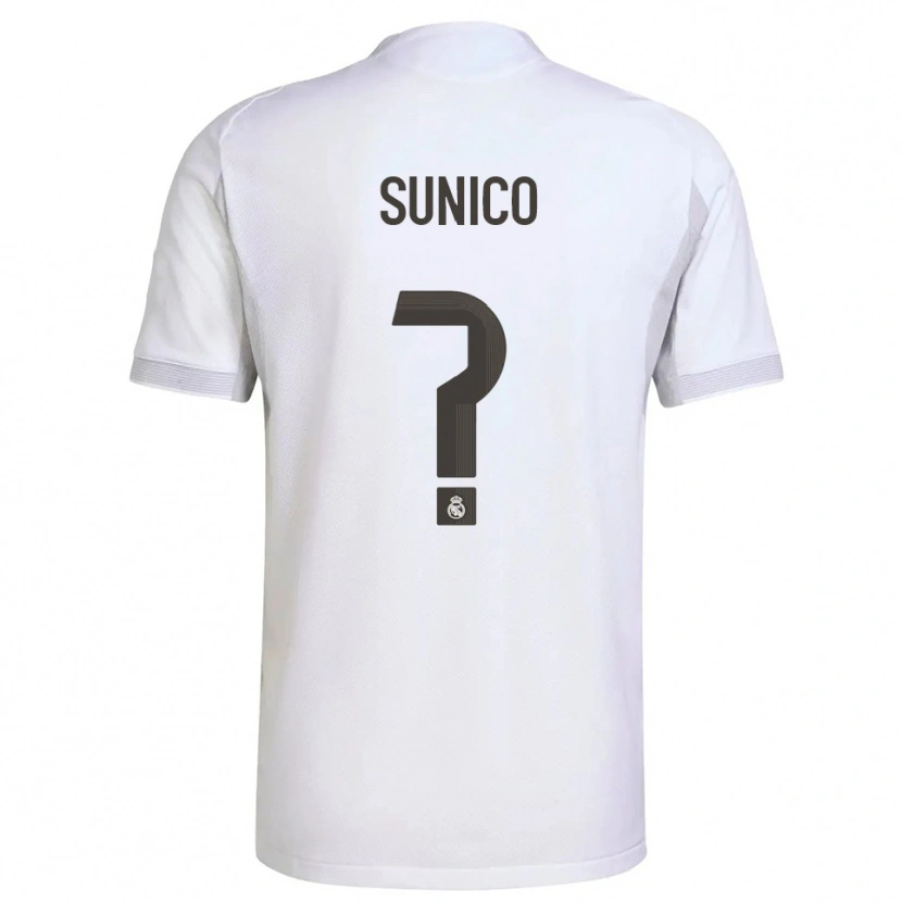 Danxen Mujer Camiseta Guillermo Sunico #0 Blanco Amarillo 1ª Equipación 2025/26 La Camisa México