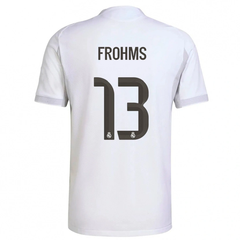 Danxen Mujer Camiseta Merle Frohms #13 Blanco Amarillo 1ª Equipación 2025/26 La Camisa México