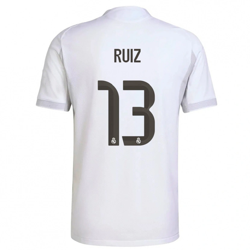 Danxen Mujer Camiseta Guillermo Ruiz #13 Blanco Amarillo 1ª Equipación 2025/26 La Camisa México