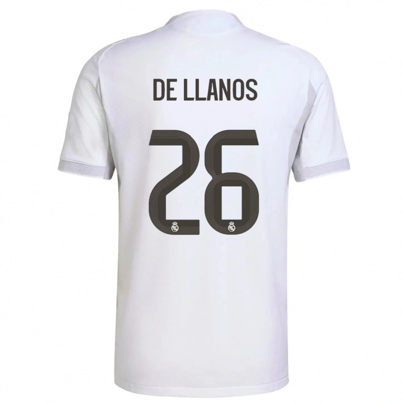 Danxen Mujer Camiseta Hugo De Llanos #26 Blanco Amarillo 1ª Equipación 2025/26 La Camisa México