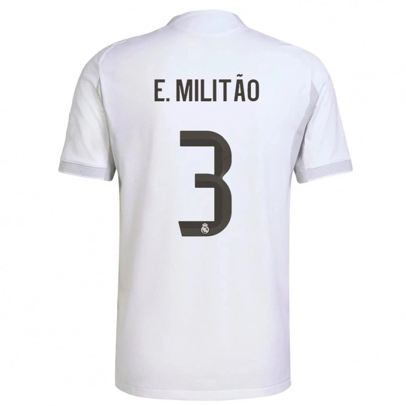 Danxen Mujer Camiseta Éder Militão #3 Blanco Amarillo 1ª Equipación 2025/26 La Camisa México