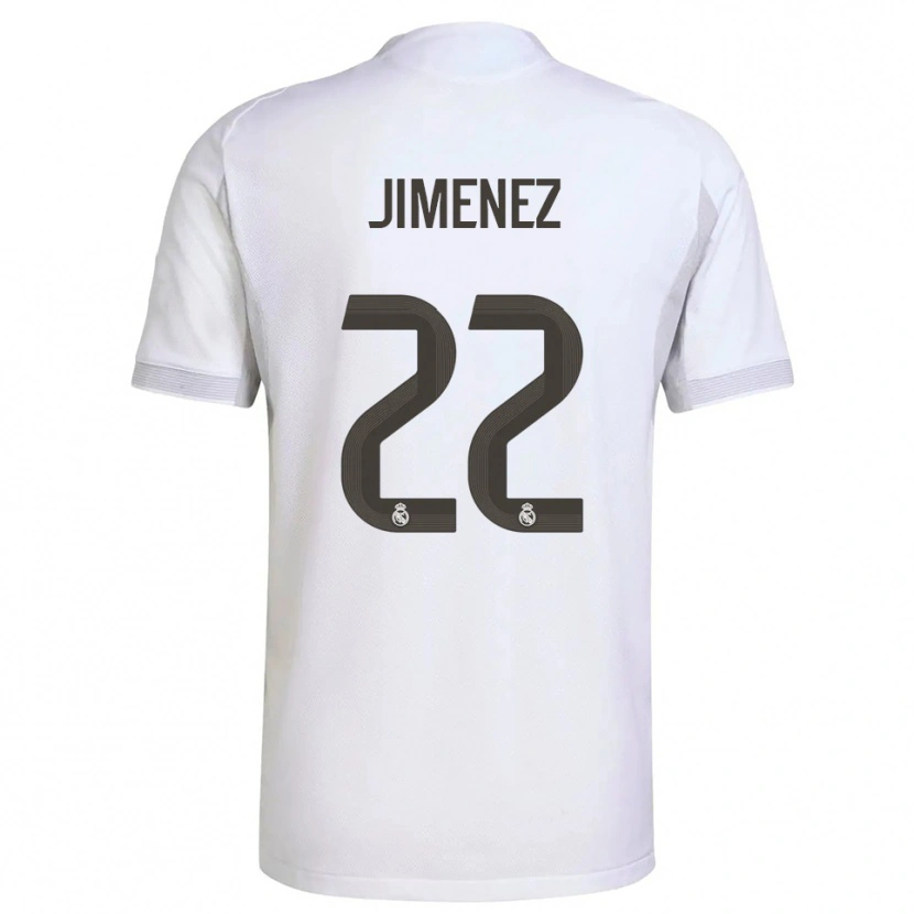 Danxen Mujer Camiseta David Jiménez #22 Blanco Amarillo 1ª Equipación 2025/26 La Camisa México