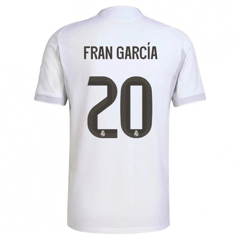 Danxen Mujer Camiseta Fran García #20 Blanco Amarillo 1ª Equipación 2025/26 La Camisa México