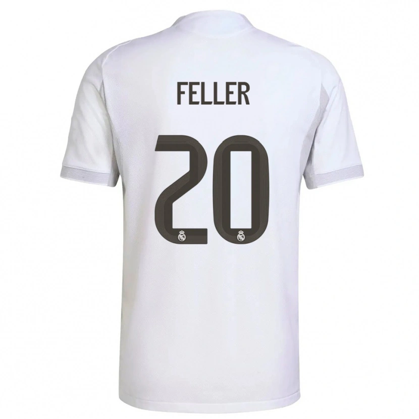 Danxen Mujer Camiseta Naomie Feller #20 Blanco Amarillo 1ª Equipación 2025/26 La Camisa México