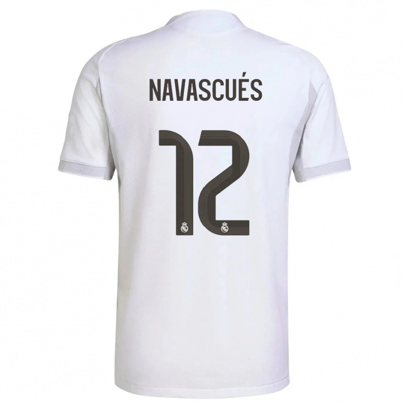 Danxen Mujer Camiseta Liberto Navascués #12 Blanco Amarillo 1ª Equipación 2025/26 La Camisa México