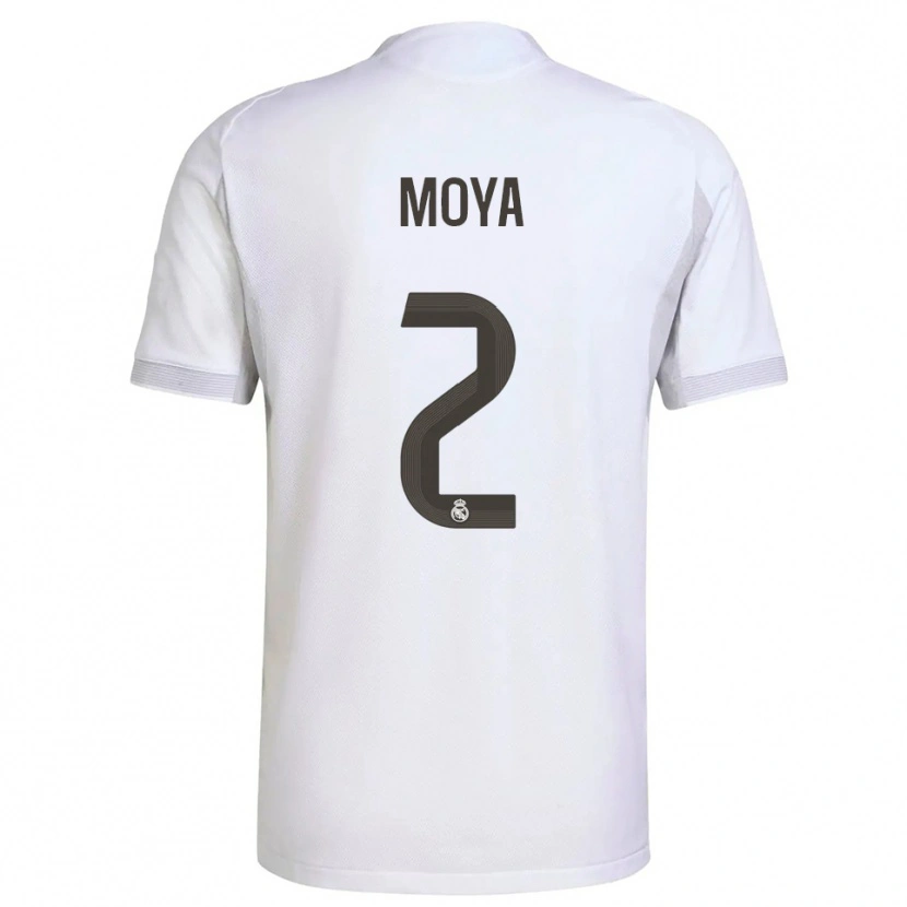 Danxen Mujer Camiseta Alejandro Moya #2 Blanco Amarillo 1ª Equipación 2025/26 La Camisa México