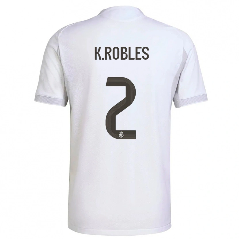 Danxen Mujer Camiseta Kenti Robles #2 Blanco Amarillo 1ª Equipación 2025/26 La Camisa México