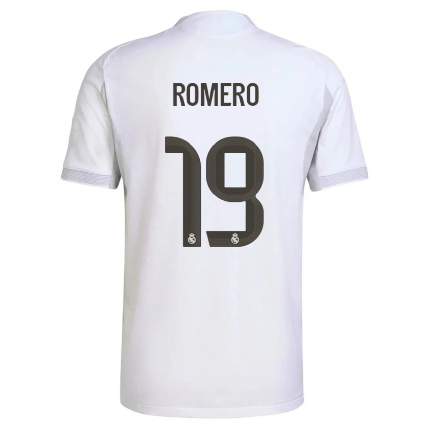 Danxen Mujer Camiseta Alfonso Romero #19 Blanco Amarillo 1ª Equipación 2025/26 La Camisa México