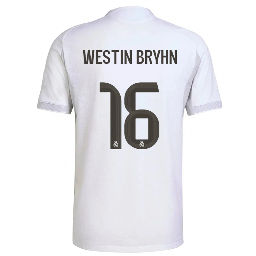 Danxen Mujer Camiseta Leon Westin Bryhn #16 Blanco Amarillo 1ª Equipación 2025/26 La Camisa México
