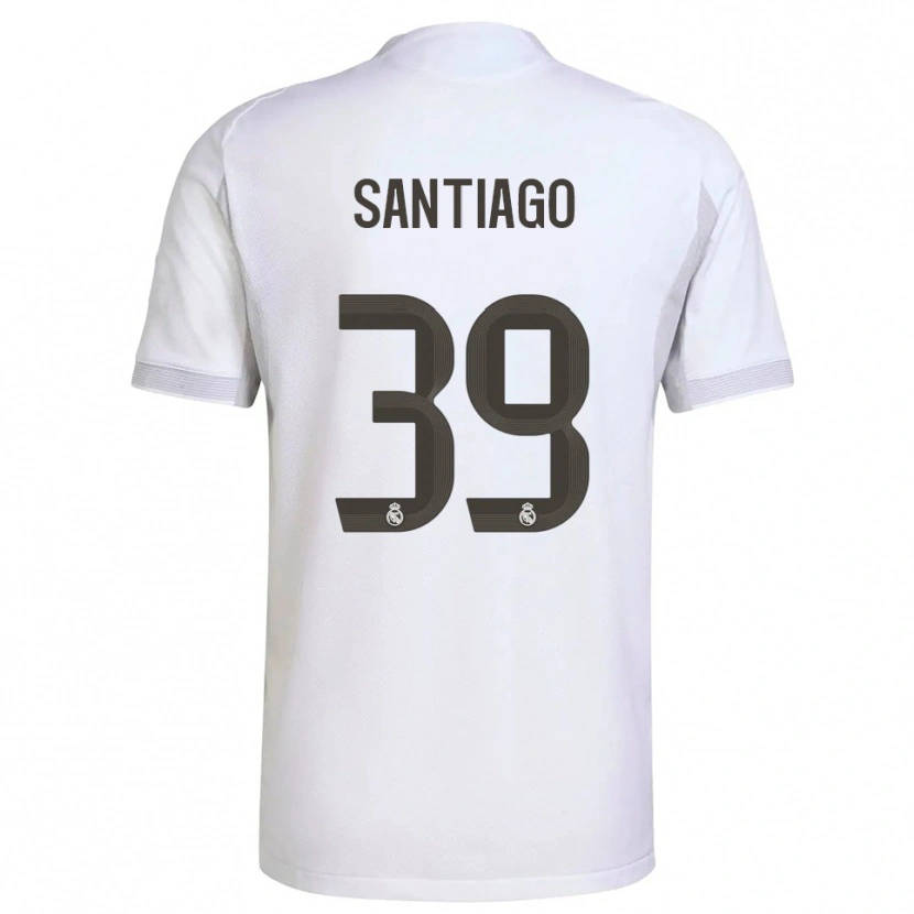Danxen Mujer Camiseta Aimar Santiago #39 Blanco Amarillo 1ª Equipación 2025/26 La Camisa México
