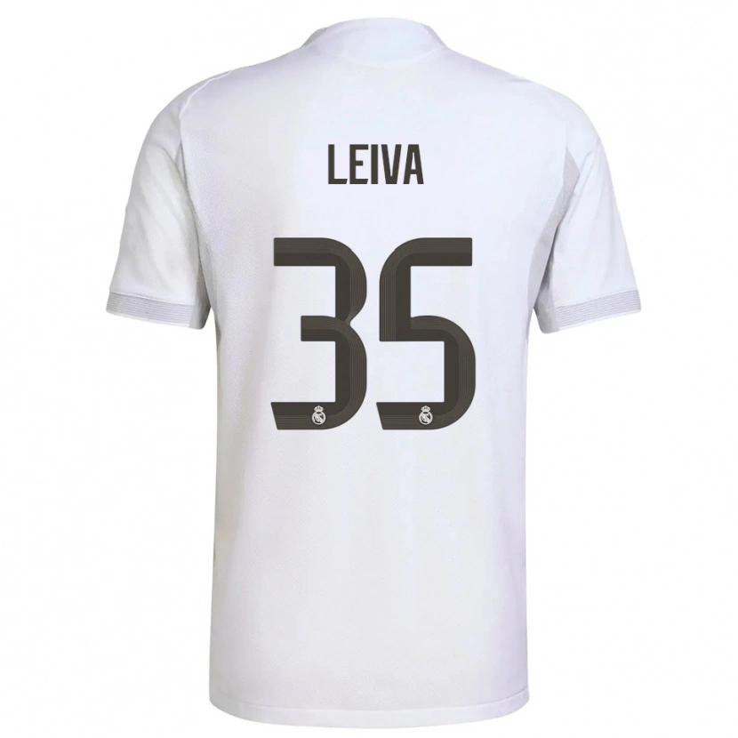 Danxen Mujer Camiseta Álvaro Leiva #35 Blanco Amarillo 1ª Equipación 2025/26 La Camisa México