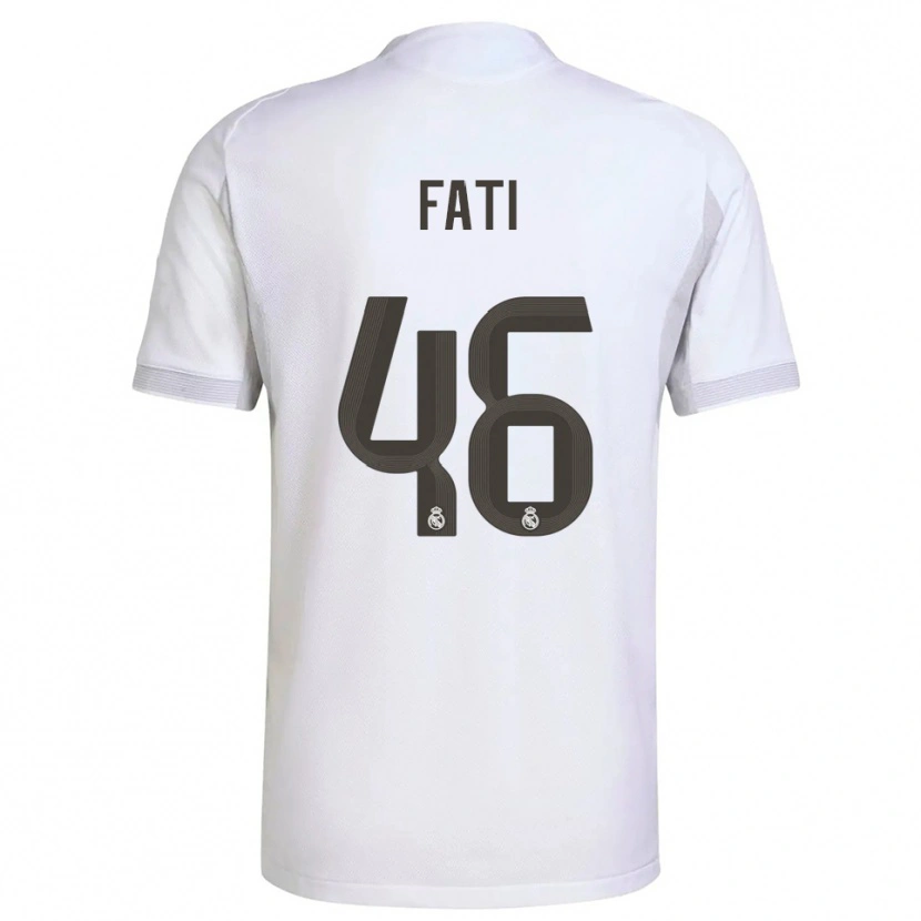 Danxen Mujer Camiseta Lamini Fati #46 Blanco Amarillo 1ª Equipación 2025/26 La Camisa México