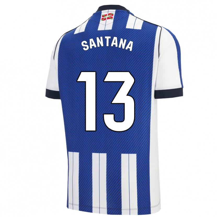 Danxen Mujer Camiseta Olatz Santana #13 Azul Blanco 1ª Equipación 2025/26 La Camisa México