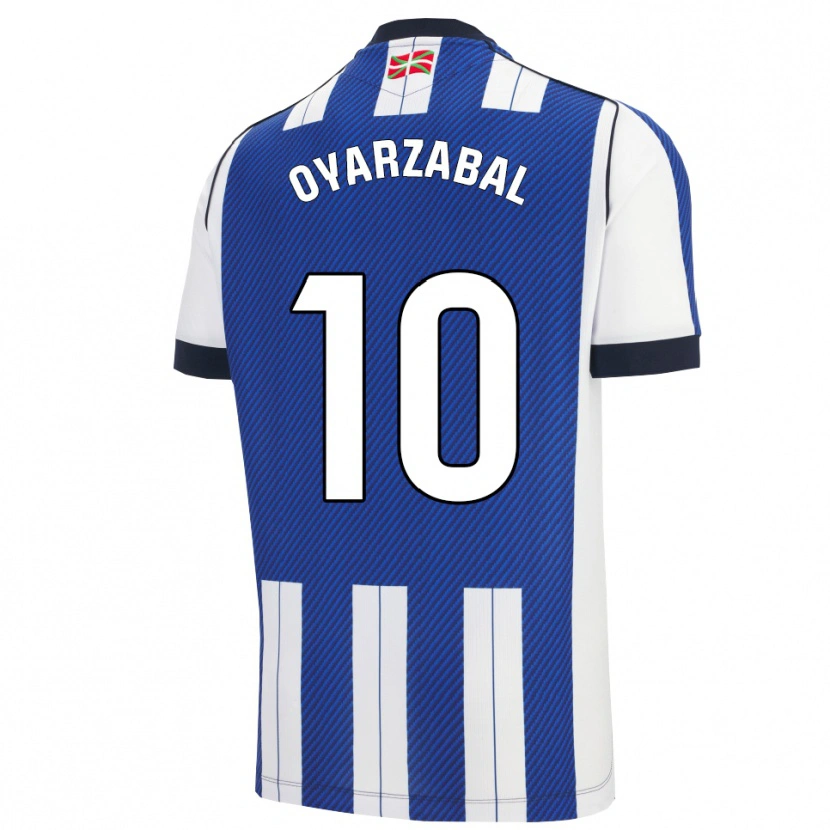 Danxen Mujer Camiseta Mikel Oyarzabal #10 Azul Blanco 1ª Equipación 2025/26 La Camisa México