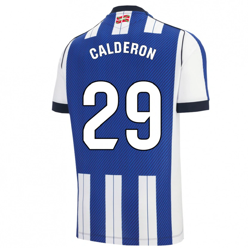 Danxen Mujer Camiseta Iker Calderon #29 Azul Blanco 1ª Equipación 2025/26 La Camisa México
