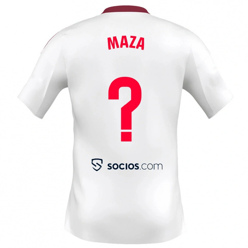 Danxen Mujer Camiseta Manuel Maza #0 Blanco Rojo 1ª Equipación 2025/26 La Camisa México