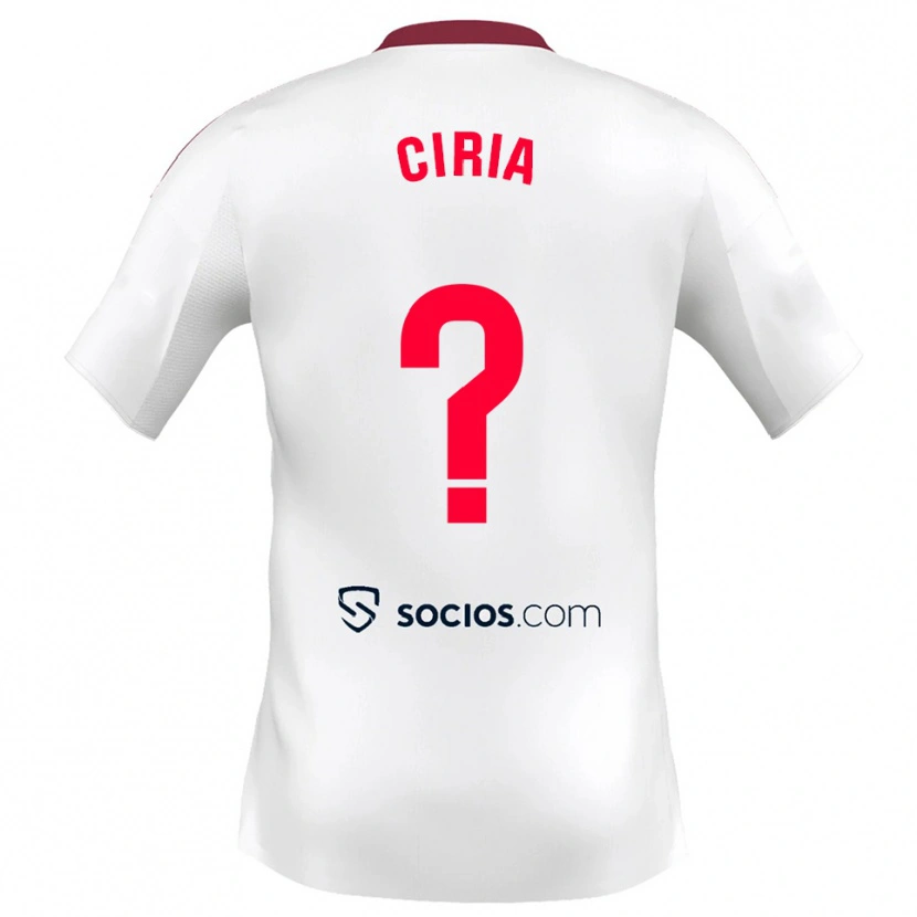 Danxen Mujer Camiseta Alexis Ciria #0 Blanco Rojo 1ª Equipación 2025/26 La Camisa México