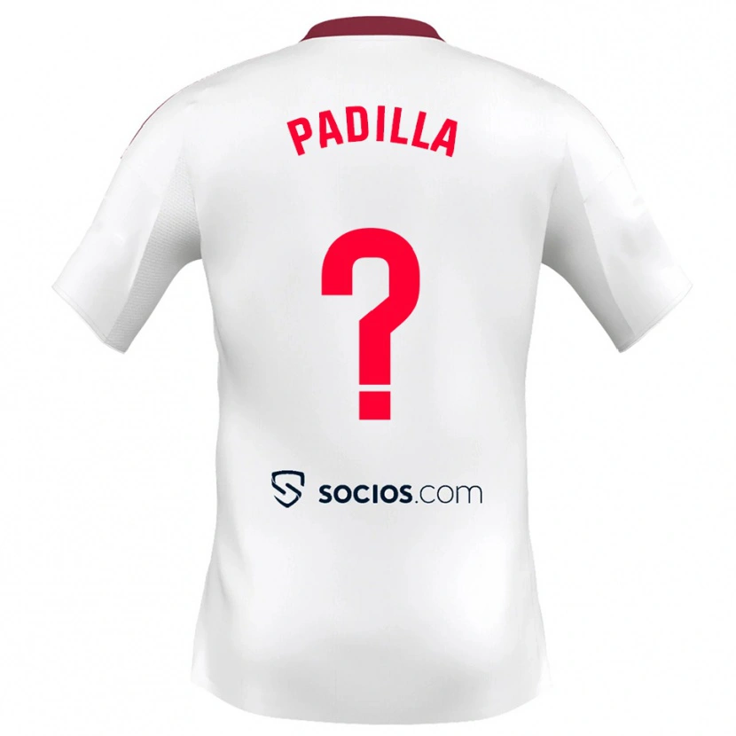 Danxen Mujer Camiseta Natalia Padilla #0 Blanco Rojo 1ª Equipación 2025/26 La Camisa México