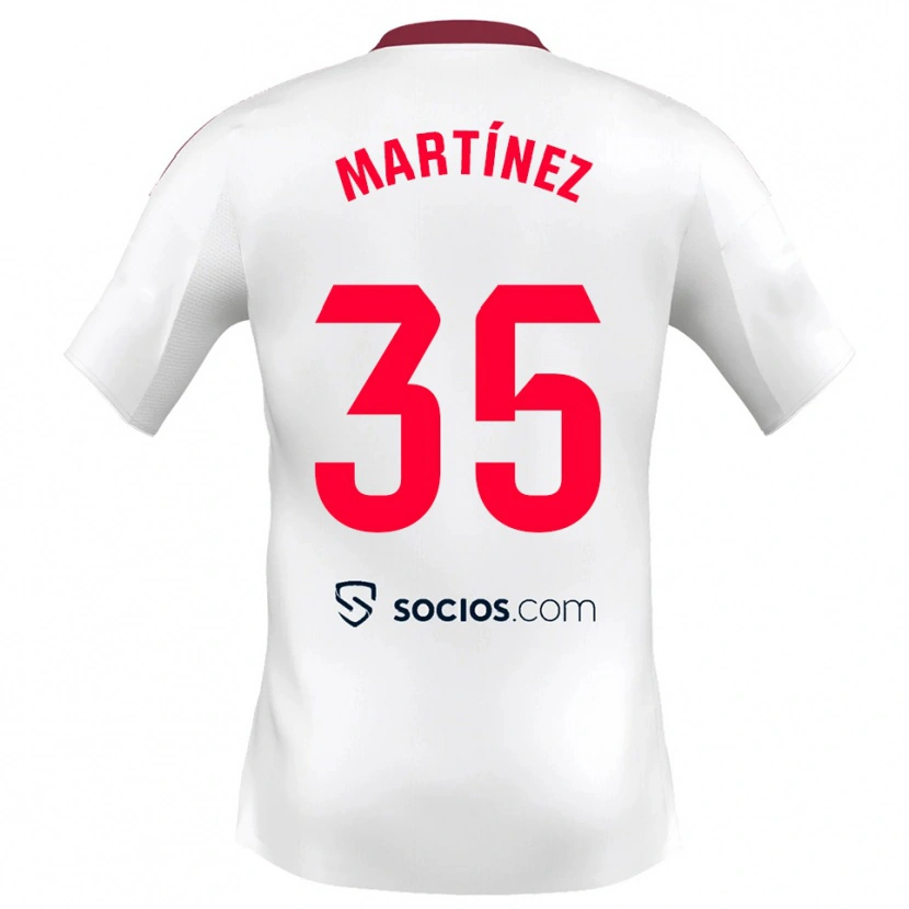 Danxen Mujer Camiseta Ramón Martínez #35 Blanco Rojo 1ª Equipación 2025/26 La Camisa México